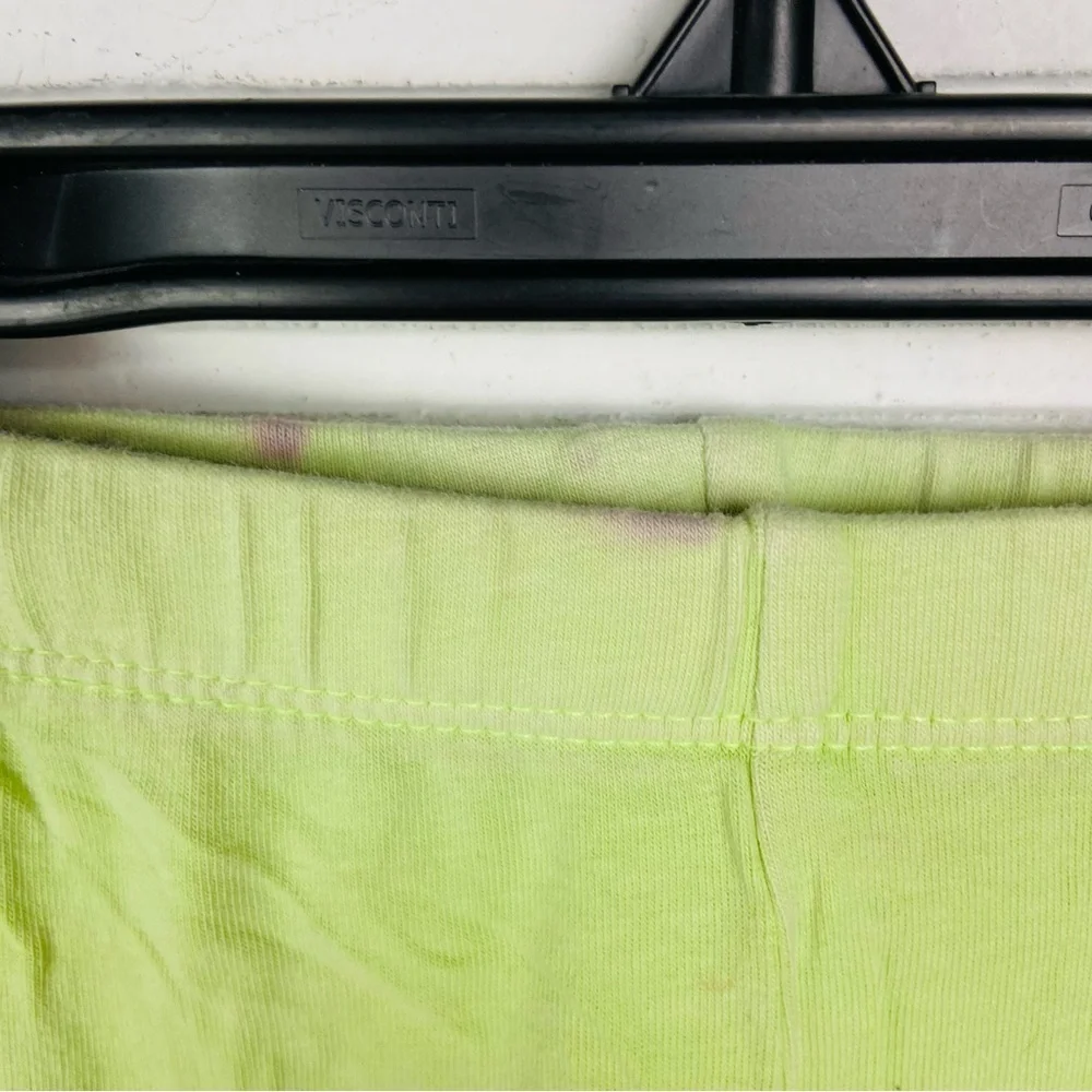 SO favorite Capri Lime Green Leggings with Lace Detail size 7